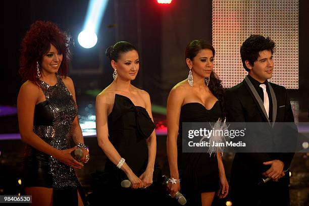 Yadhira, Hiromi, Nohelia and Adrian during the 4th concert of the Second Chance reality show of Tv Azteca at the Studies churubusco on April, 11 2010...