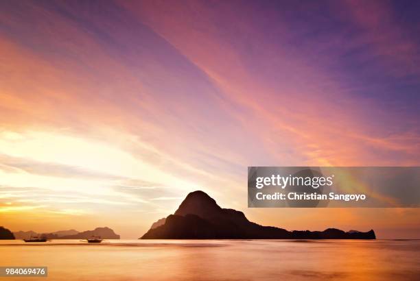 sunset at el nido, palawan - nido bildbanksfoton och bilder