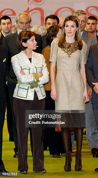 Princess Letizia of Spain attends Salon De Gourmets International Fair, at IFEMA on April 12, 2010 in Madrid, Spain.