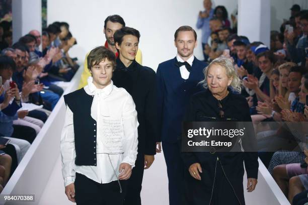 Fashion designer Agnes Trouble during the Agnes B. Menswear Spring/Summer 2019 show as part of Paris Fashion Week on June 24, 2018 in Paris, France.