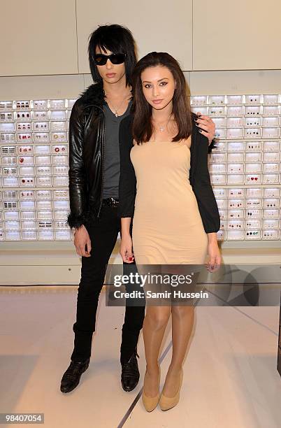 Natt Weller and sister Leah Weller attend the launch party of Daisy Lowe's new Swarovski three-piece jewellery range, at Swarovski Crystallized on...