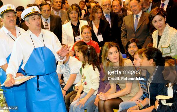 Princess Letizia of Spain attends Salon De Gourmets International Fair, at IFEMA on April 12, 2010 in Madrid, Spain.