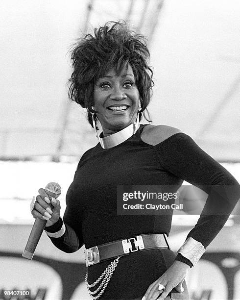 Patti Labelle performing at the New Orleans Jazz & Heritage Festival on April 29, 1993.