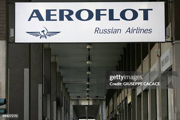 View taken 03 April 2007 of the Aeroflot headquarters in Milan. Russian airline Aeroflot is a candidate to buy the Italian government's stake in the...