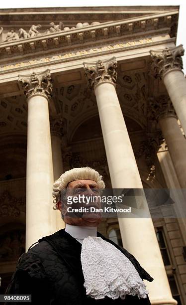 The common crier Geoffrey Godbold leaves after reading out the proclamation for the dissolution of the present Parliament on the steps of The Royal...