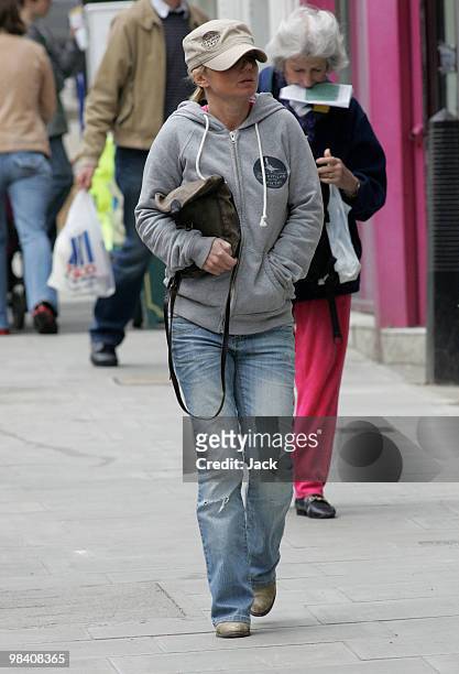 Geri Halliwell walking in Hampstead on April 12, 2010 in London, England.