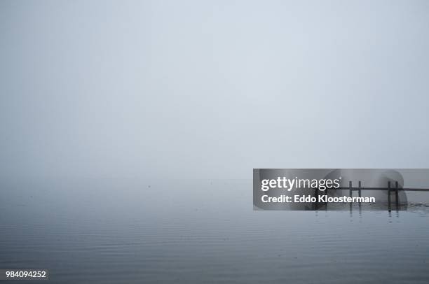 foggy lake view - alpenvorland stock pictures, royalty-free photos & images