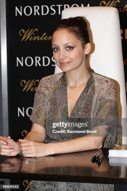 Nicole Richie appears at Nordstrom in Chicago, Illinois on APRIL 10, 2010.
