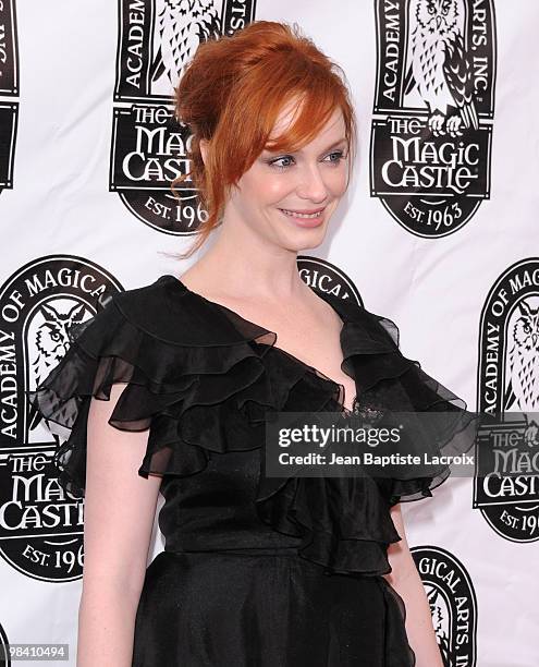 Actress Christina Hendricks attends attends the 42nd Annual Academy of Magical Arts Awards at Avalon on April 11, 2010 in Hollywood, California.