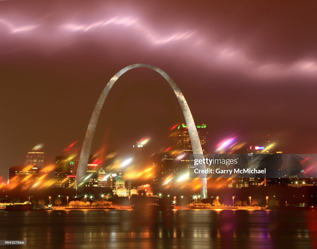 Lightning over the Arch