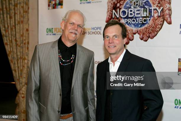 Social activist/author/filmmaker Turk Pipkin and actor Bill Paxton pose on the red carpet for the Nobelity Project's dinner honoring country music...