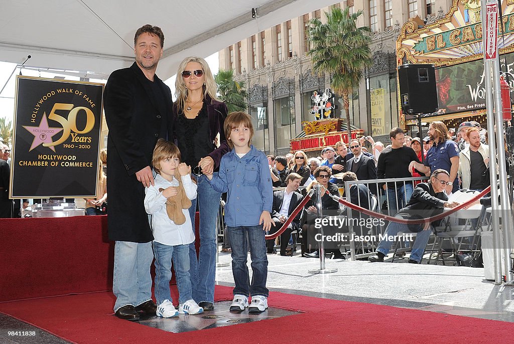 Russell Crowe Honored On The Hollywood Walk Of Fame