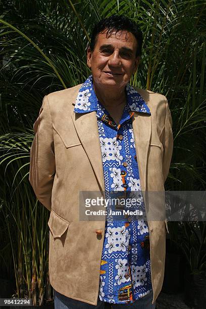 Gualberto Castro of Mexican music group Hermanos Castro poses for a photo during a press conference to announce their next concert at Icono Show...