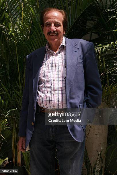 Benito Castro of Mexican music group Hermanos Castro poses for a photo during a press conference to announce their next concert at Icono Show Center...