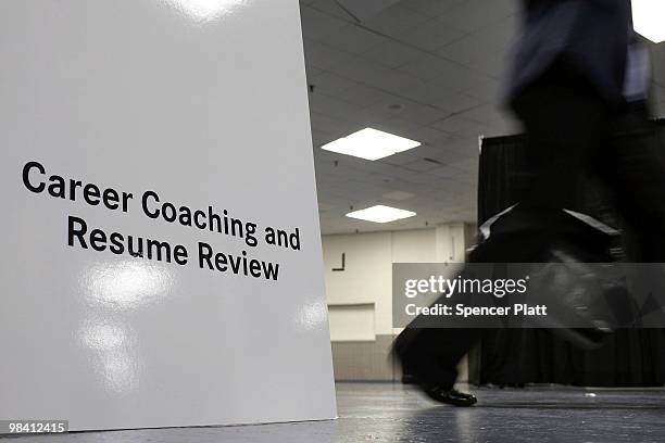 People looking for employment attend an AARP job fair with an emphasis on individuals 50 years old and over on April 12, 2010 in New York City. The...