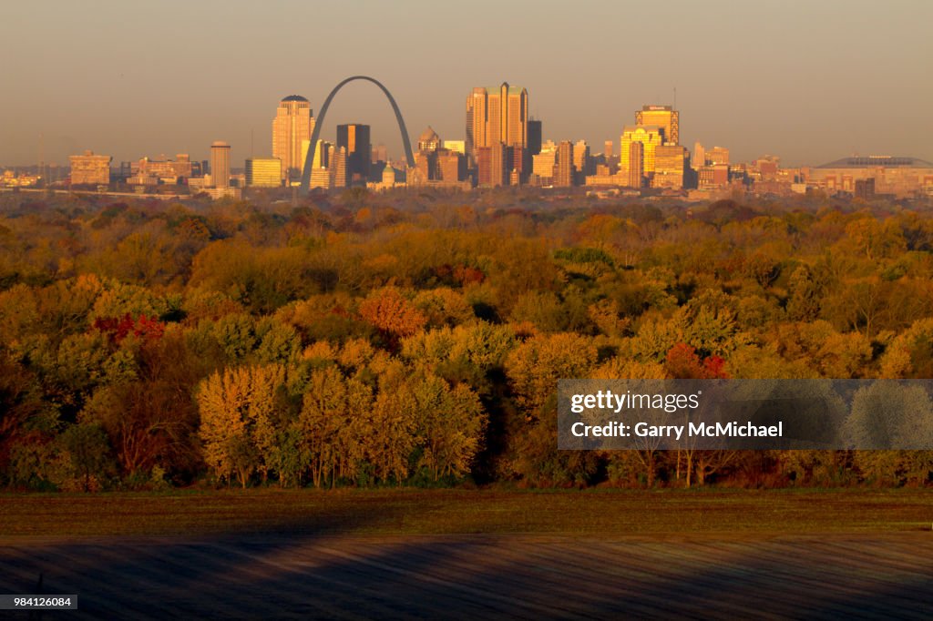 St Louis Skyline and Arch at Sunrise