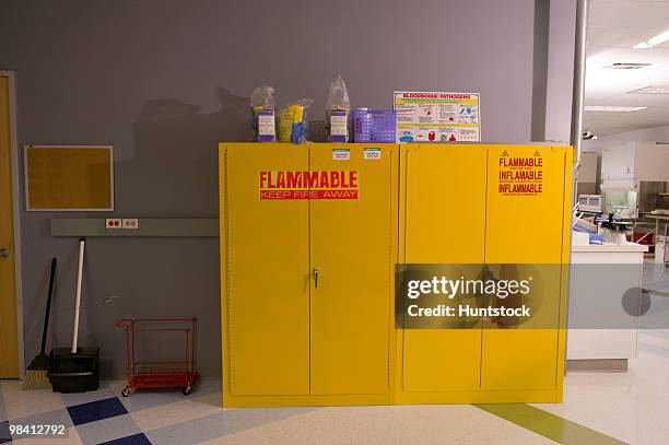 interiors of a laboratory - brennbar stock-fotos und bilder