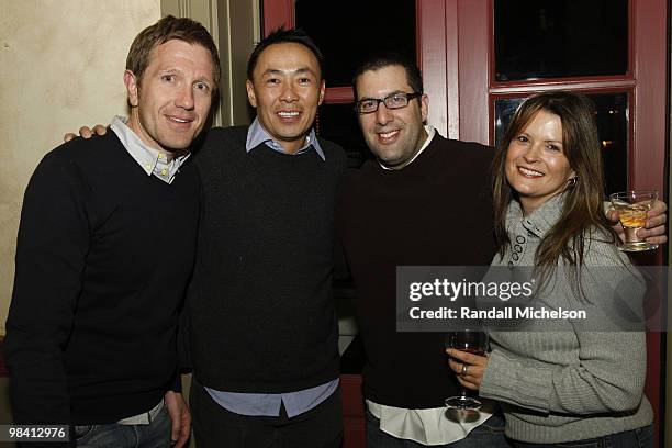 Music executive Christian Svenson, BMI executive Ray Yee, composer Chris Lennertz and music executive Karen Kloack attend the BMI Dinner during the...