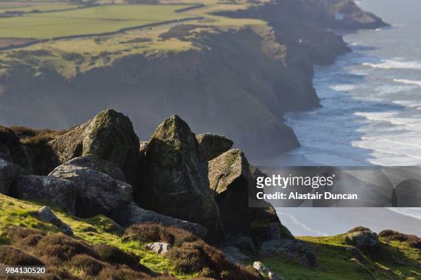 rhossili downs - rhossili stock pictures, royalty-free photos & images