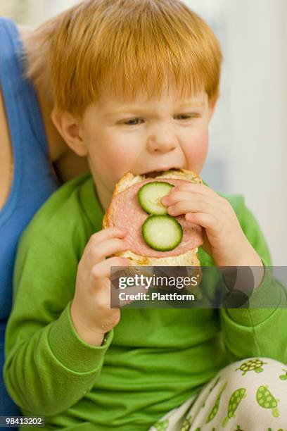 mother and son having breakfast sweden. - plattform stock pictures, royalty-free photos & images