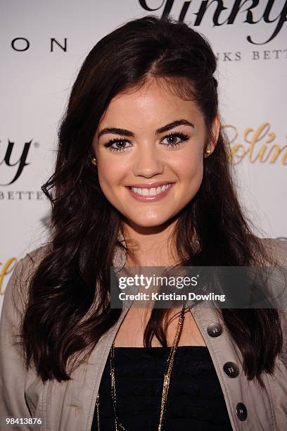 Actress Lucy Hale attends the Madison & Diavolina Launch Party at the Madison & Diavolina store on the corner of Robertson and 3rd Street on October...