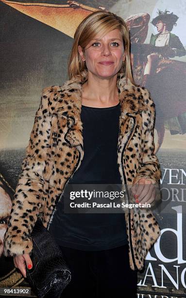 Actress Marina Fois attends the premiere of the Luc Besson's film "Les Aventures Extraordinaires d'Adele Blanc-Sec" at Cinema UGC Normandie on April...