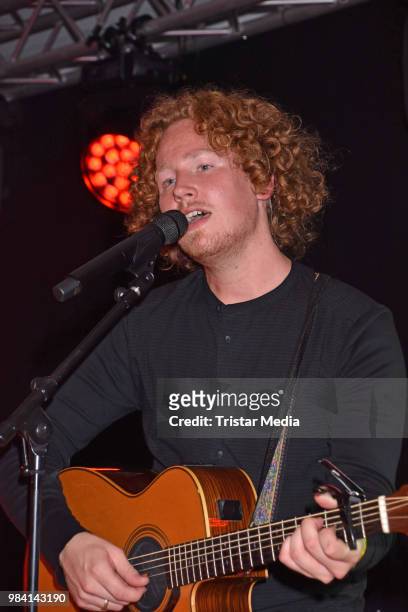 Michael Schulte performs during the LV Lower Saxony Summer Party on June 25, 2018 in Berlin, Germany.