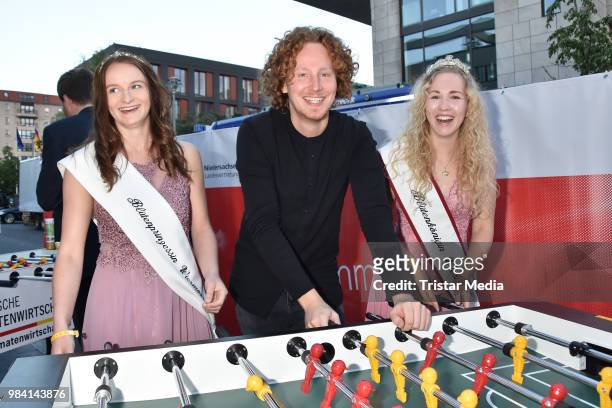 Tomke Ennen, Michael Schulte and Michelle Fehrmann during the LV Lower Saxony Summer Party on June 25, 2018 in Berlin, Germany.
