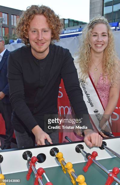 Michael Schulte and Michelle Fehrmann during the LV Lower Saxony Summer Party on June 25, 2018 in Berlin, Germany.