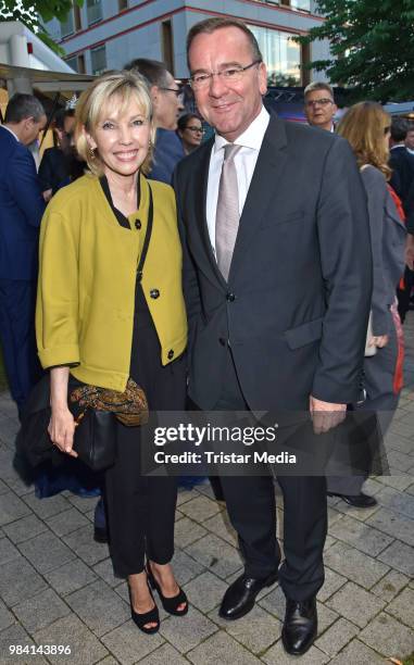 Doris Schroeder-Koepf and Boris Pistorius during the LV Lower Saxony Summer Party on June 25, 2018 in Berlin, Germany.