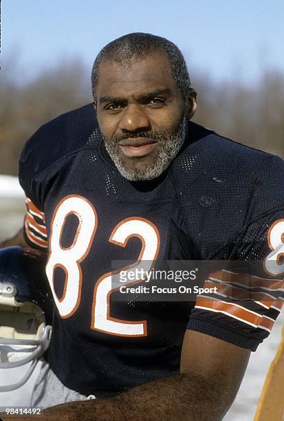 Defensive Tackle Alan Page of the Chicago Bears in this portrait circa late 1970's. Page played for the Bears from 1978-81.