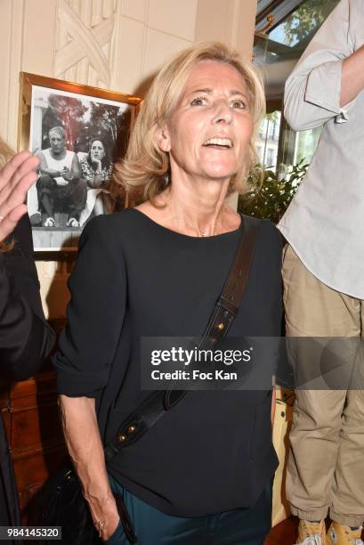 Presenter/writer Claire Chazal attends "L'Ete Litteraire Des Deux Magots " : Book Signing Cocktail at Les Deux Magots Cafe on June 25, 2018 in Paris,...