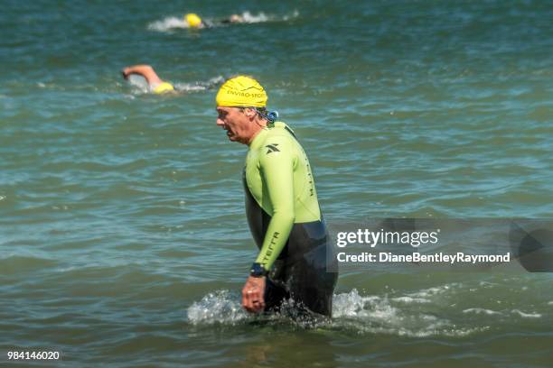 escape from alcatraz swim - escape from alcatraz stock pictures, royalty-free photos & images