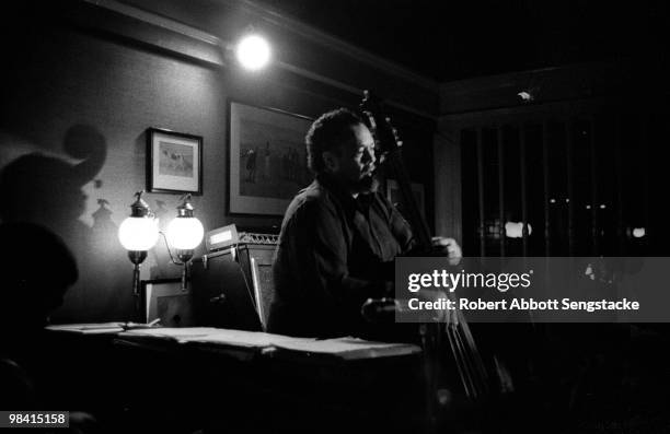 Jazz great Charles Mingus performs in an unidentified Pittsburgh venue, 1974.
