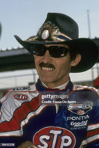 Nascar driver Richard Petty in this portrait February 16, 1992 before the Nascar Winston Cup Daytona 500 race at Daytona International Speedway in...