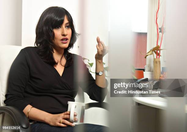 Devika Anand, Head Travel Programming of NDTV, during an interview with HT on June 16, 2008 in New Delhi India.