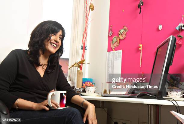Devika Anand, Head Travel Programming of NDTV, during an interview with HT on June 16, 2008 in New Delhi India.