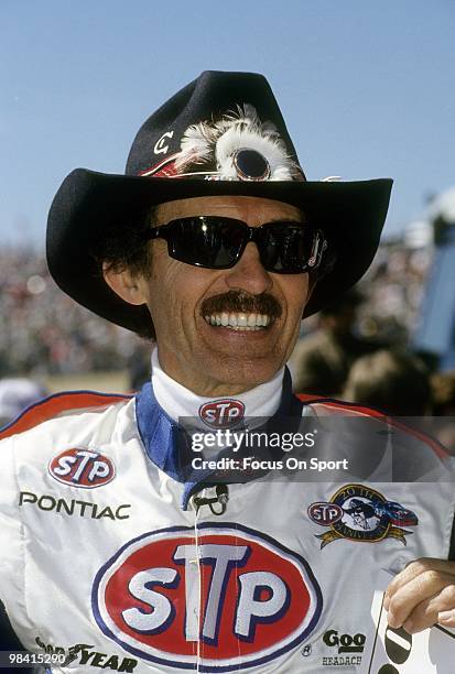 Nascar driver Richard Petty in this portrait February 17, 1991 before the Nascar Winston Cup Daytona 500 race at Daytona International Speedway in...