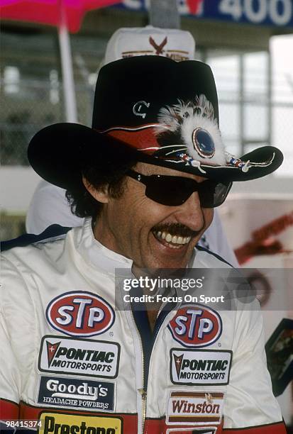 Nascar driver Richard Petty in this portrait February 18, 1990 before the Nascar Winston Cup Daytona 500 race at Daytona International Speedway in...