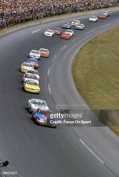Nascar Driver Richard Petty in action in the lead in the STP car February 19, 1984 during the Nascar Winston Cup Daytona 500 at Daytona International...