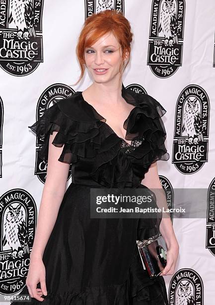 Actress Christina Hendricks attends attends the 42nd Annual Academy of Magical Arts Awards at Avalon on April 11, 2010 in Hollywood, California.