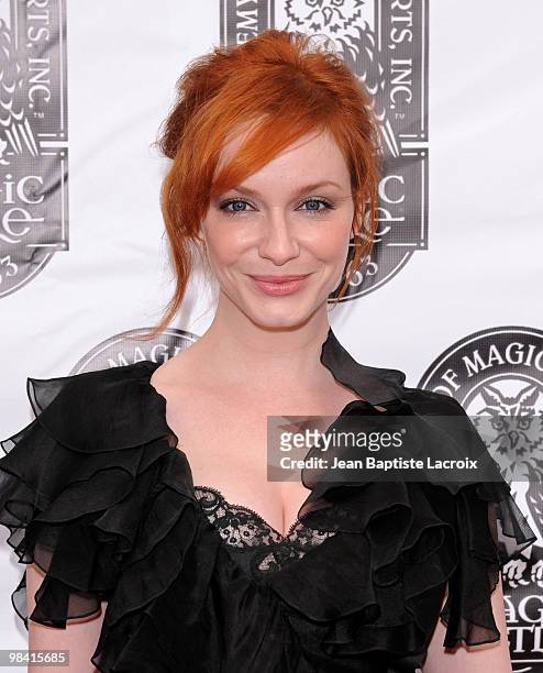 Actress Christina Hendricks attends attends the 42nd Annual Academy of Magical Arts Awards at Avalon on April 11, 2010 in Hollywood, California.