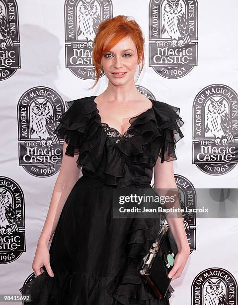 Actress Christina Hendricks attends attends the 42nd Annual Academy of Magical Arts Awards at Avalon on April 11, 2010 in Hollywood, California.