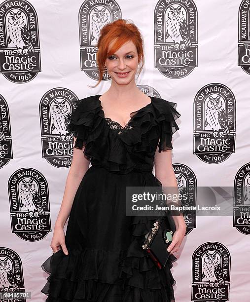 Actress Christina Hendricks attends the 42nd Annual Academy of Magical Arts Awards at Avalon on April 11, 2010 in Hollywood, California.