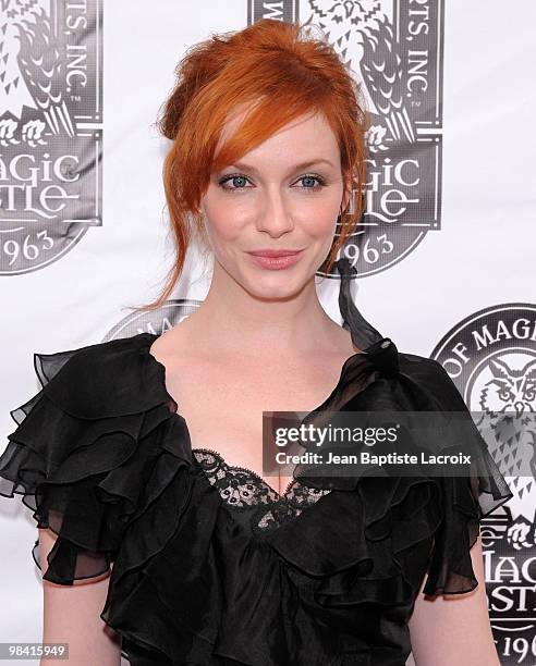 Actress Christina Hendricks attends attends the 42nd Annual Academy of Magical Arts Awards at Avalon on April 11, 2010 in Hollywood, California.