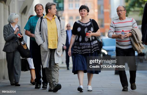 Murdered French au-pair Sophie Lionnet's parents, Patrick Lionnet , Catherine Devallonne , and her stepfather Stephane Devallonne arrive at the Old...