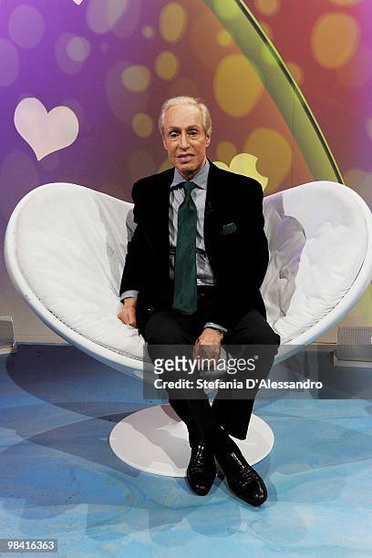 Designer Renato Balestra attends 'Cuore Di Mamma' Italian TV Show held at RAI Studios on April 12, 2010 in Milan, Italy.