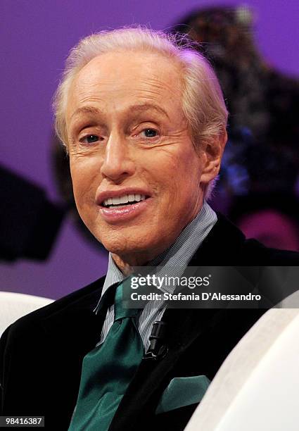 Designer Renato Balestra attends 'Cuore Di Mamma' Italian TV Show held at RAI Studios on April 12, 2010 in Milan, Italy.