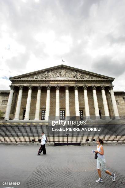 Photo prise le 08 août 2005 de l'Assemblée nationale à Paris. AFP PHOTO PIERRE ANDRIEU