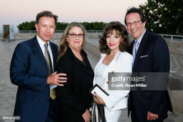 June 25: John Studzinski, Wendy Stark Morrissey, Joan Collins and Percy Gibson attend Icons of Style: A Century of Fashion Photography, 1911-2011,...
